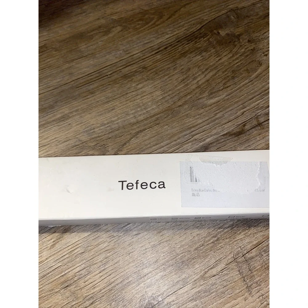 Tefeca Blue Embroidery Ethnic‎ Pattern Elastic Watch Band
